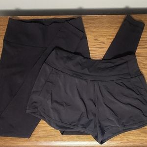 Black Lululemon Leggings and Shorts